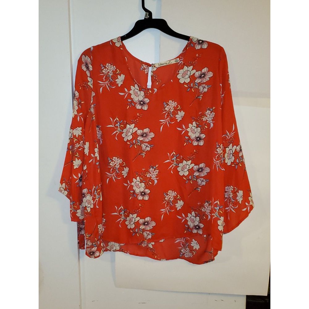 Liberty Love Plus Sized Women's Top Feminine Bohemian Tunic Size 3X NWT